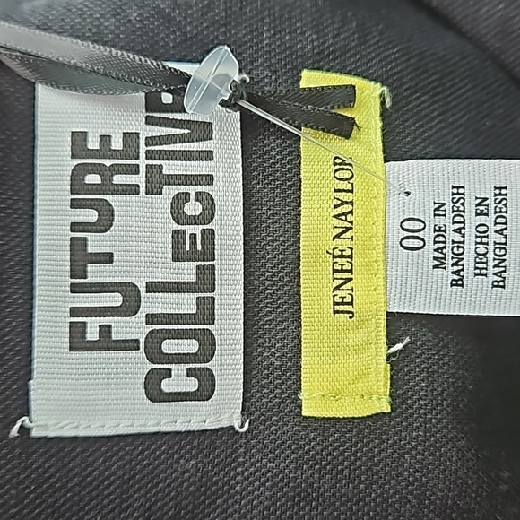 Future Collective × Jeneé Naylor Black Sleeveless Button-Front Waistcoat Size 00 - Picture 6 of 7